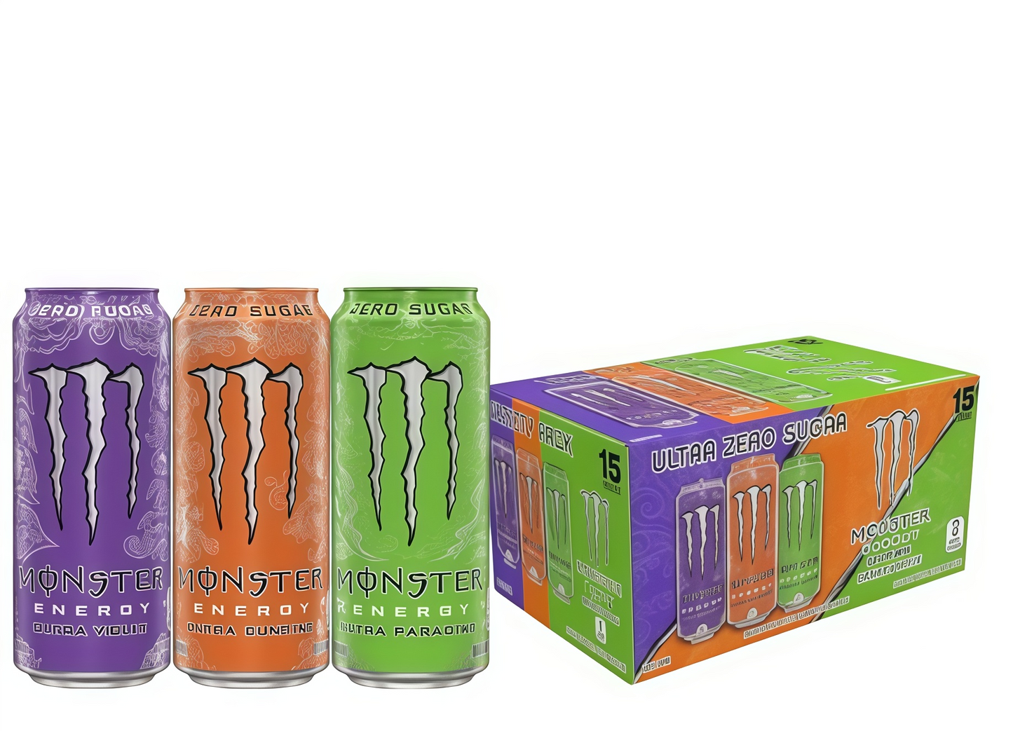 Zero Sugar Energy Drink, 16oz 15-Count Pack